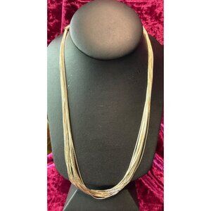 Vintage Sterling Liquid Silver 22" Necklace Multi-Strand Native American 22.13g